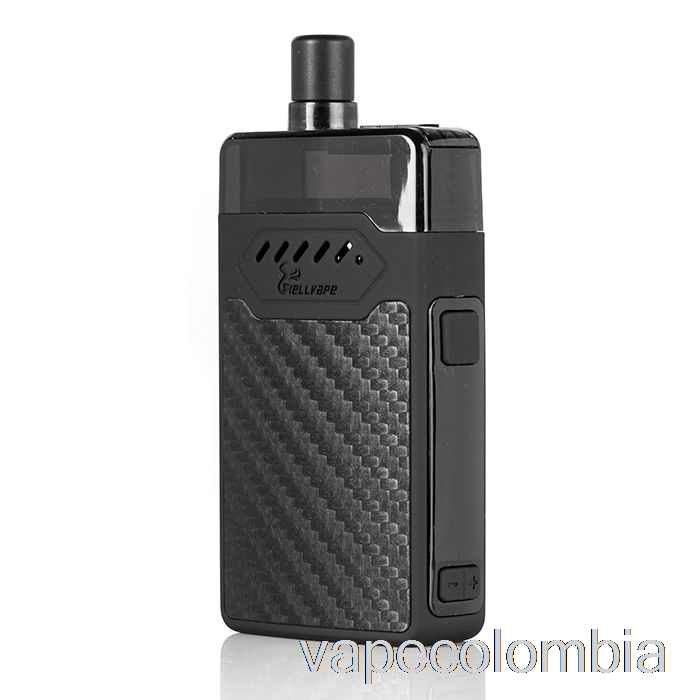 Kit Completo De Vapeo Hellvape Grimm 30w Sistema Pod Negro Fibra De Carbono